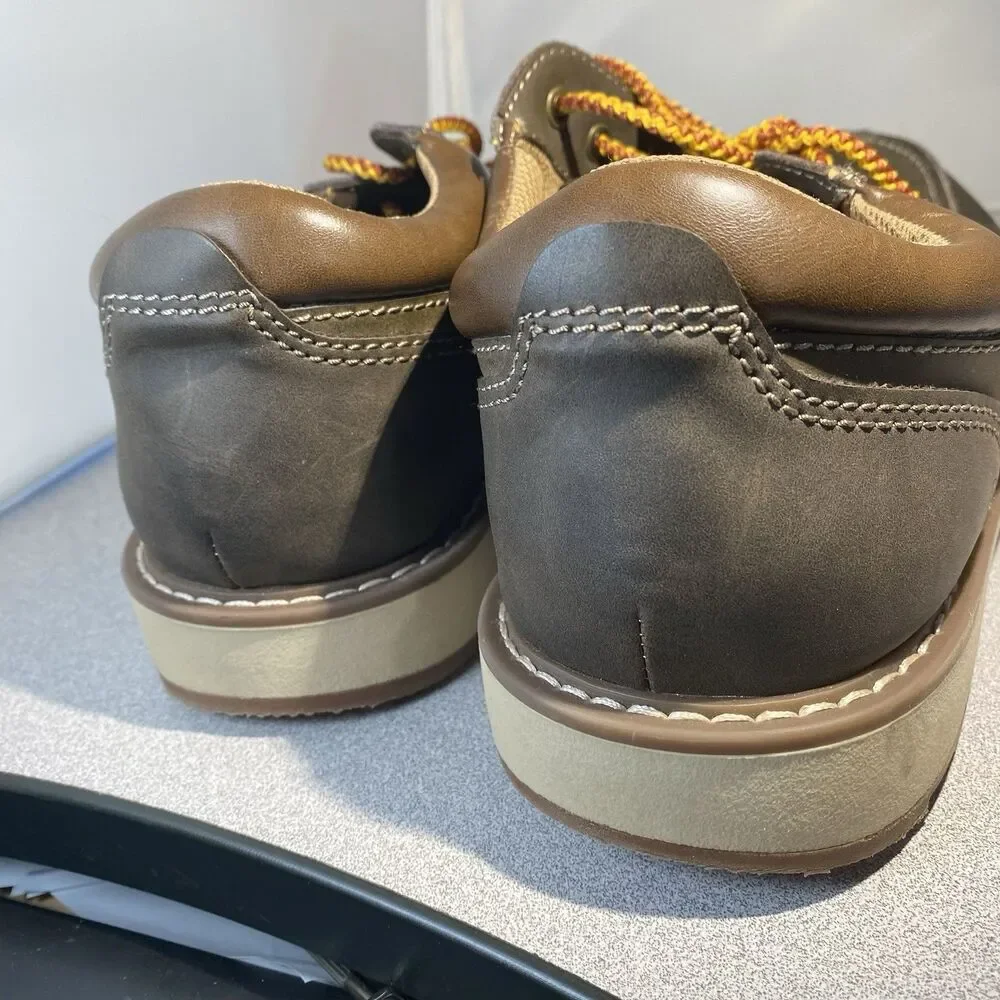 Men 9.5 Earth Spirit Shoes Brown Tie Up Casual Or Dress Emery Gelron Cushion